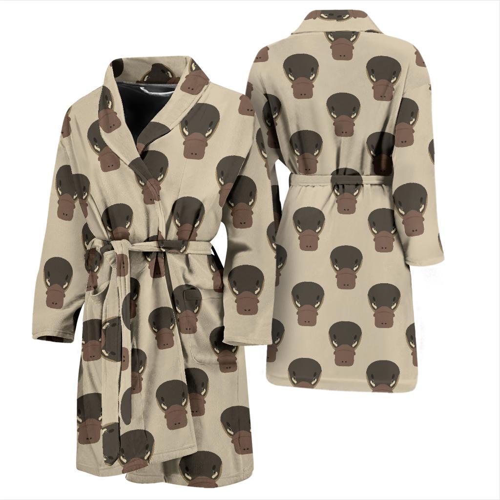 Platypus Pattern Print Design A03 Men Bathrobe-JORJUNE.COM