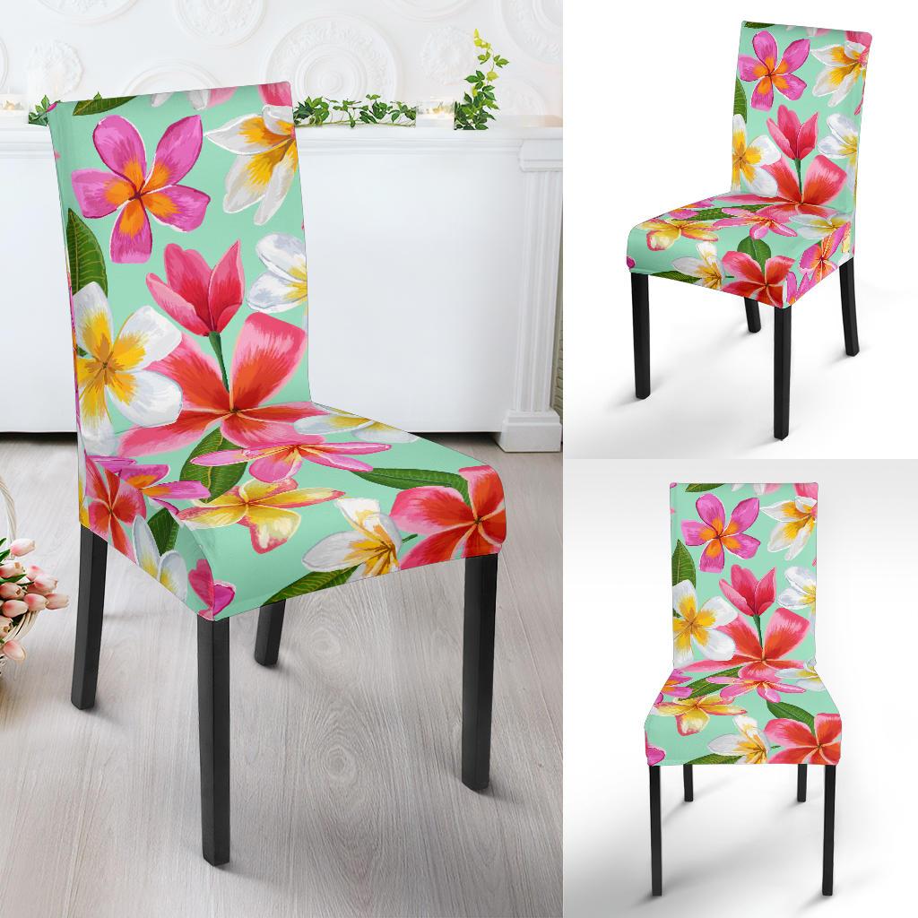 Plumeria Pattern Print Design PM014 Dining Chair Slipcover-JORJUNE.COM
