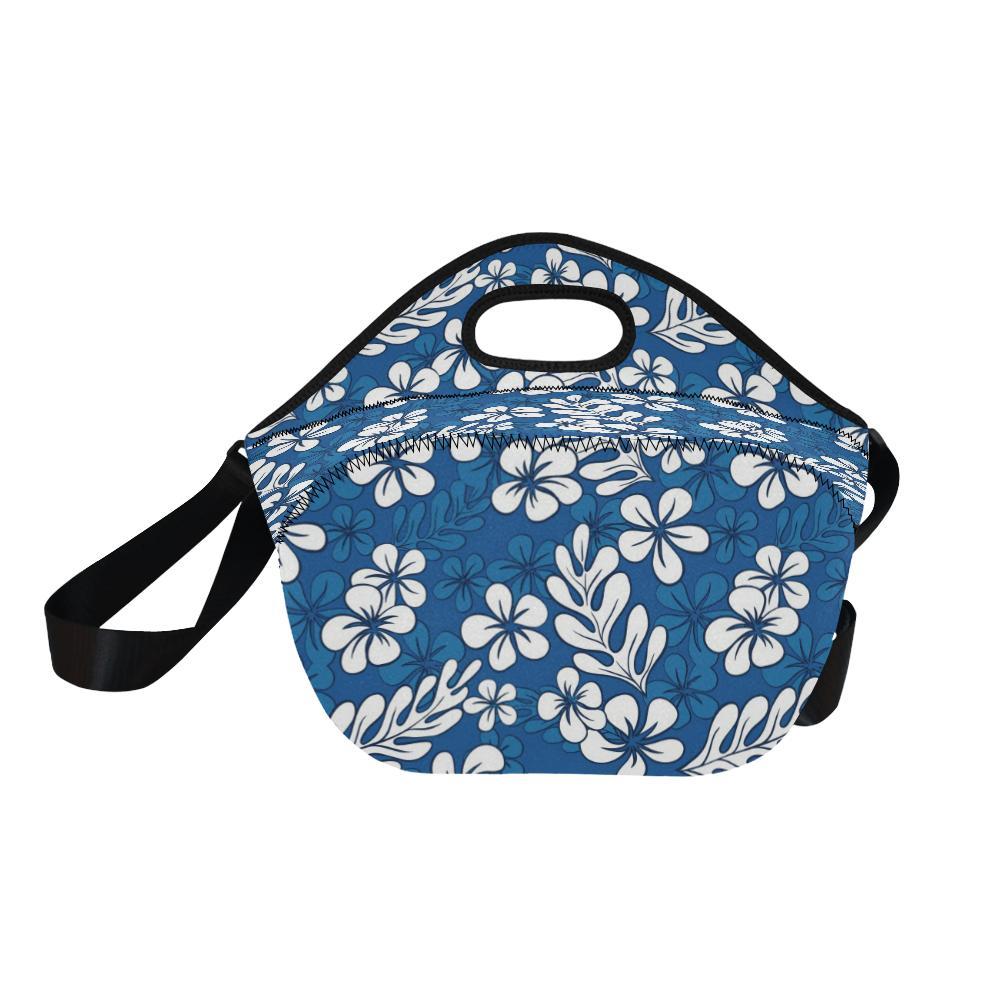 Plumeria Pattern Print Design PM015 Neoprene Lunch Bag-JorJune