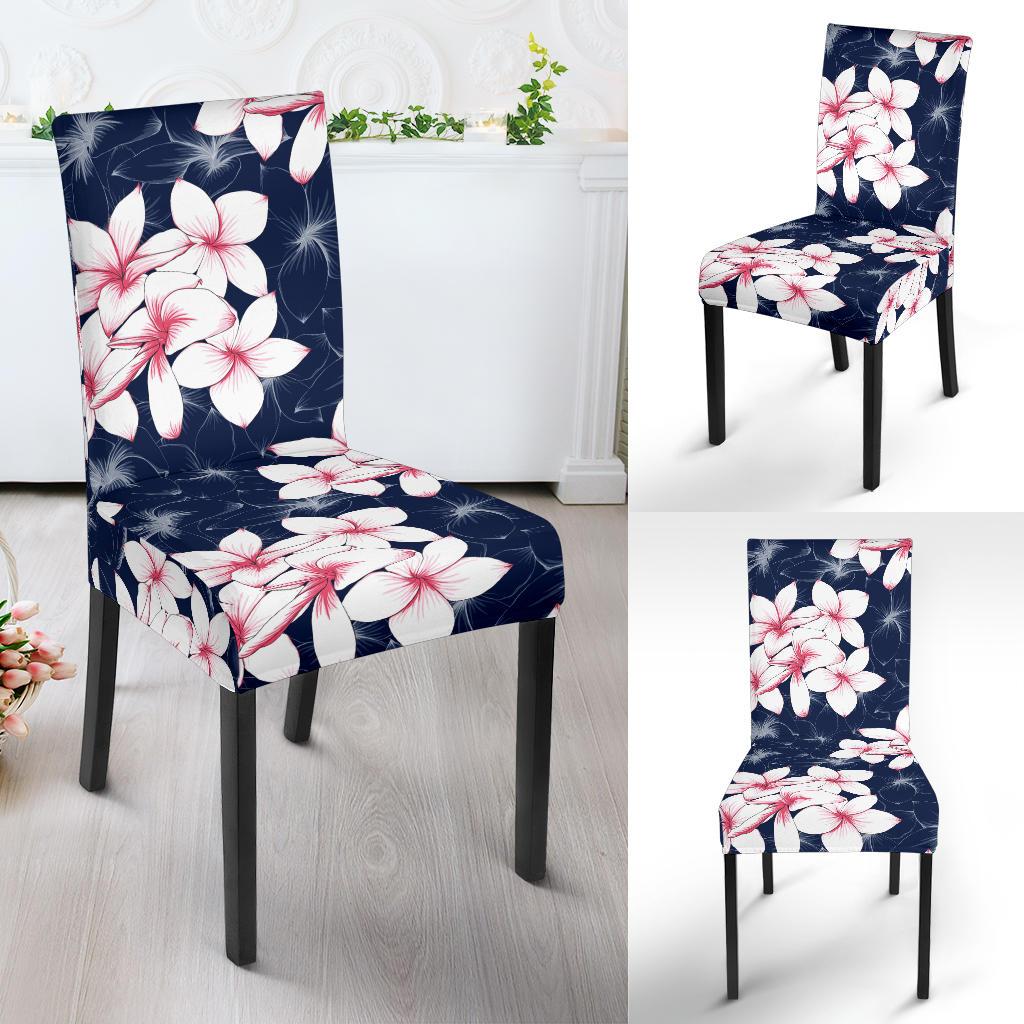 Plumeria Pattern Print Design PM017 Dining Chair Slipcover-JORJUNE.COM