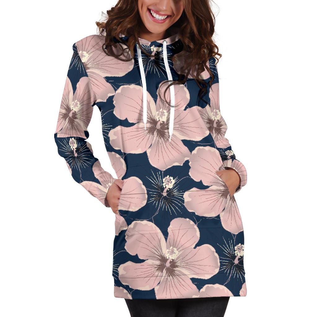 Plumeria Pattern Print Design PM018 Women Hoodie Dress