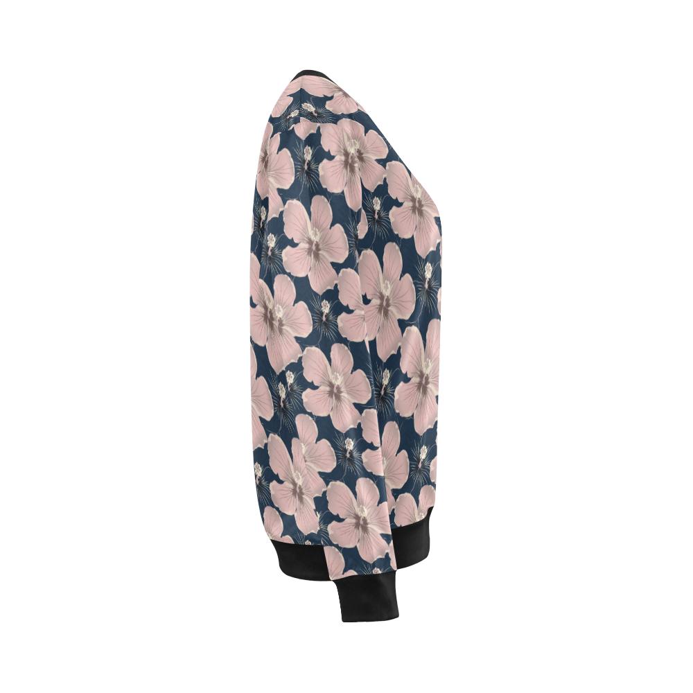 Plumeria Pattern Print Design PM018 Women Long Sleeve Sweatshirt-JorJune