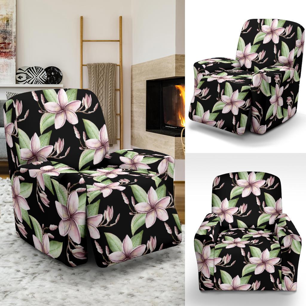 Plumeria Pattern Print Design PM02 Recliner Slipcover-JORJUNE.COM