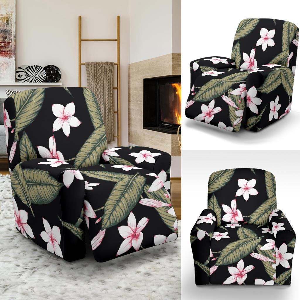 Plumeria Pattern Print Design PM021 Recliner Slipcover-JORJUNE.COM