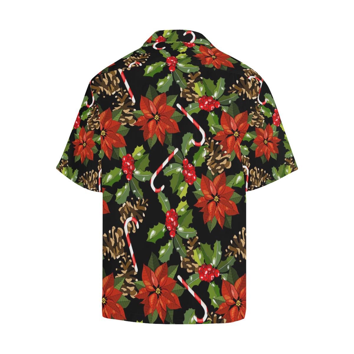 Poinsettia Pattern Print Design POT01 Men Hawaiian Shirt-JorJune