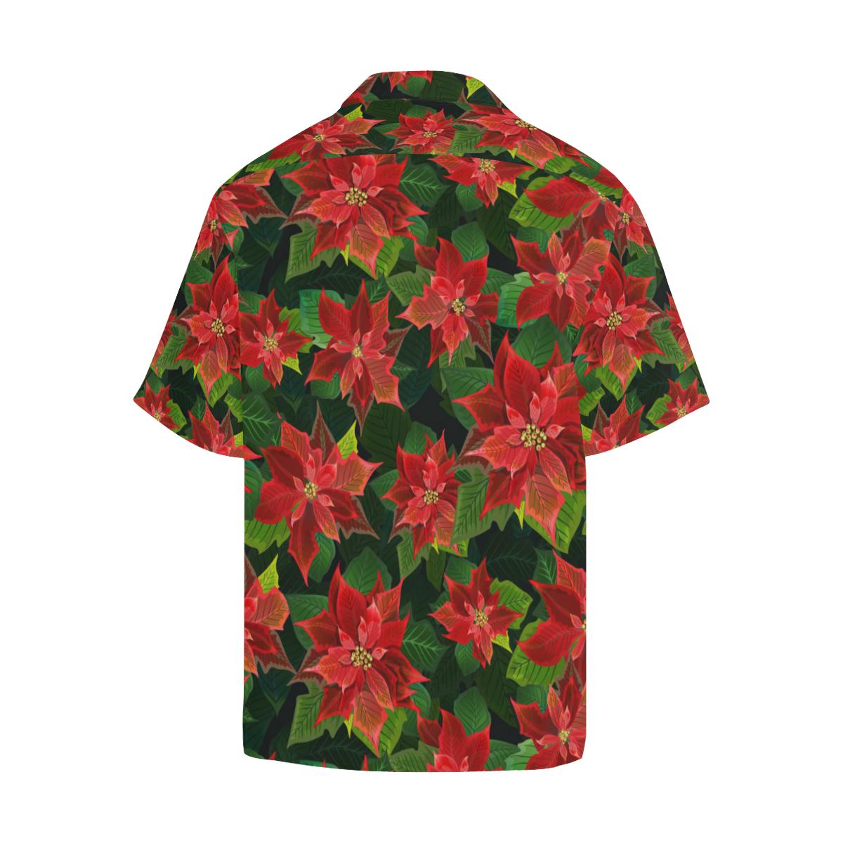 Poinsettia Pattern Print Design POT04 Men Hawaiian Shirt-JorJune