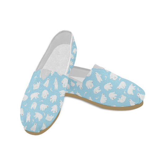 Polar Bear Pattern Print Design PB01 Women Casual Shoes-JorJune.com