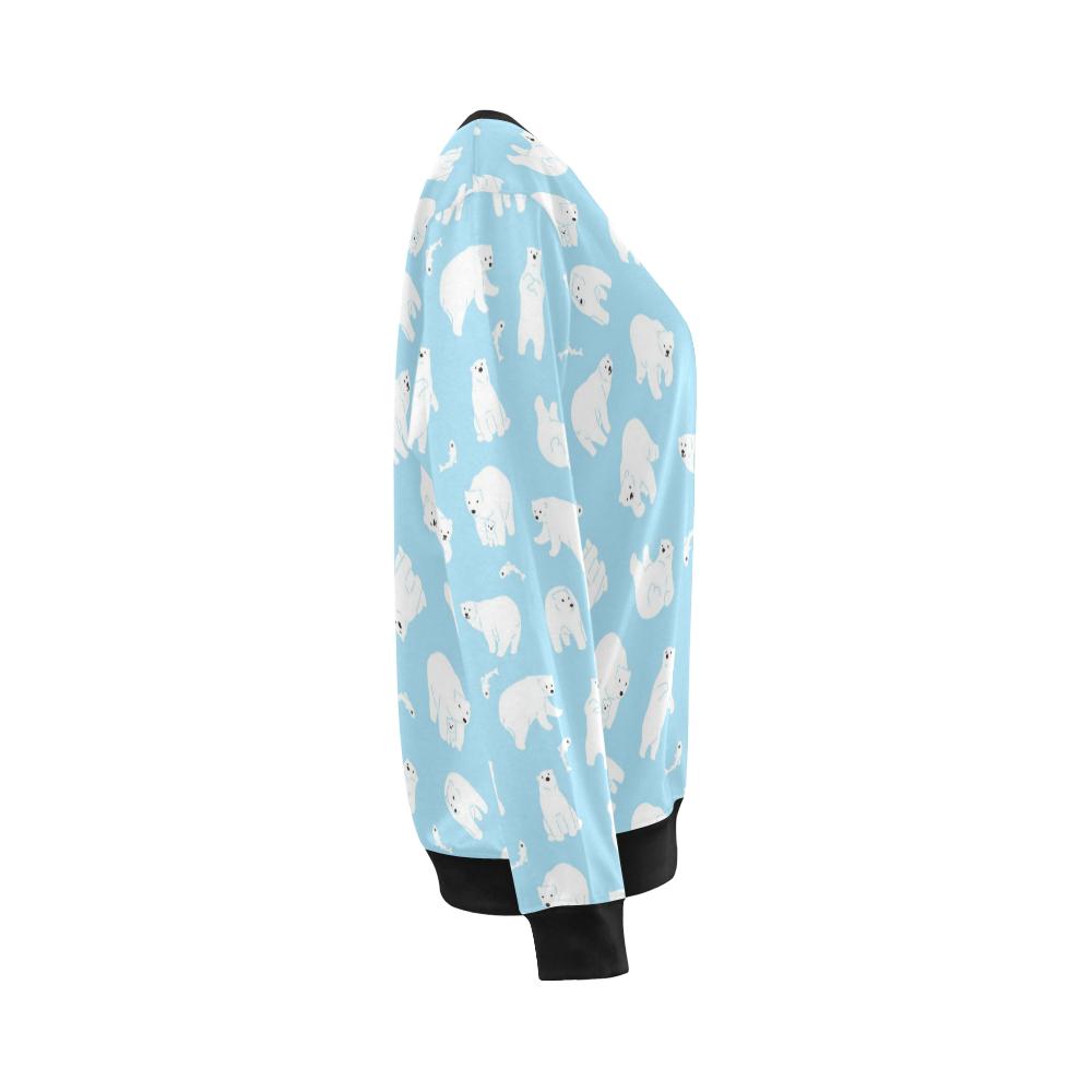 Polar Bear Pattern Print Design PB01 Women Long Sleeve Sweatshirt-JorJune