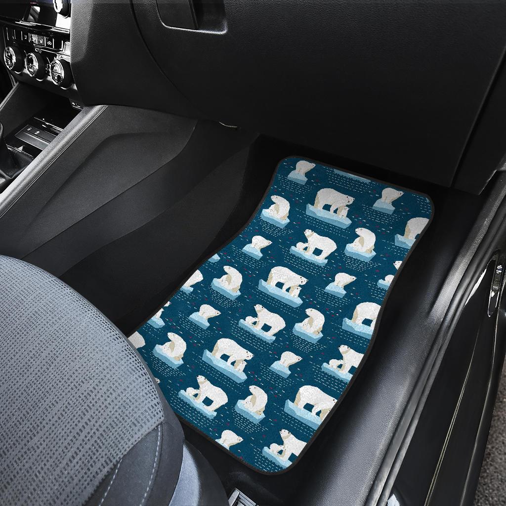 Polar Bear Pattern Print Design PB02 Car Floor Mats-JORJUNE.COM