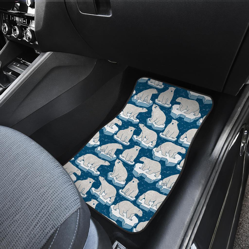 Polar Bear Pattern Print Design PB03 Car Floor Mats-JORJUNE.COM
