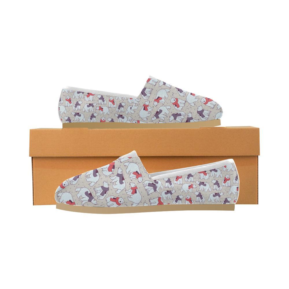 Polar Bear Pattern Print Design PB04 Women Casual Shoes-JorJune.com