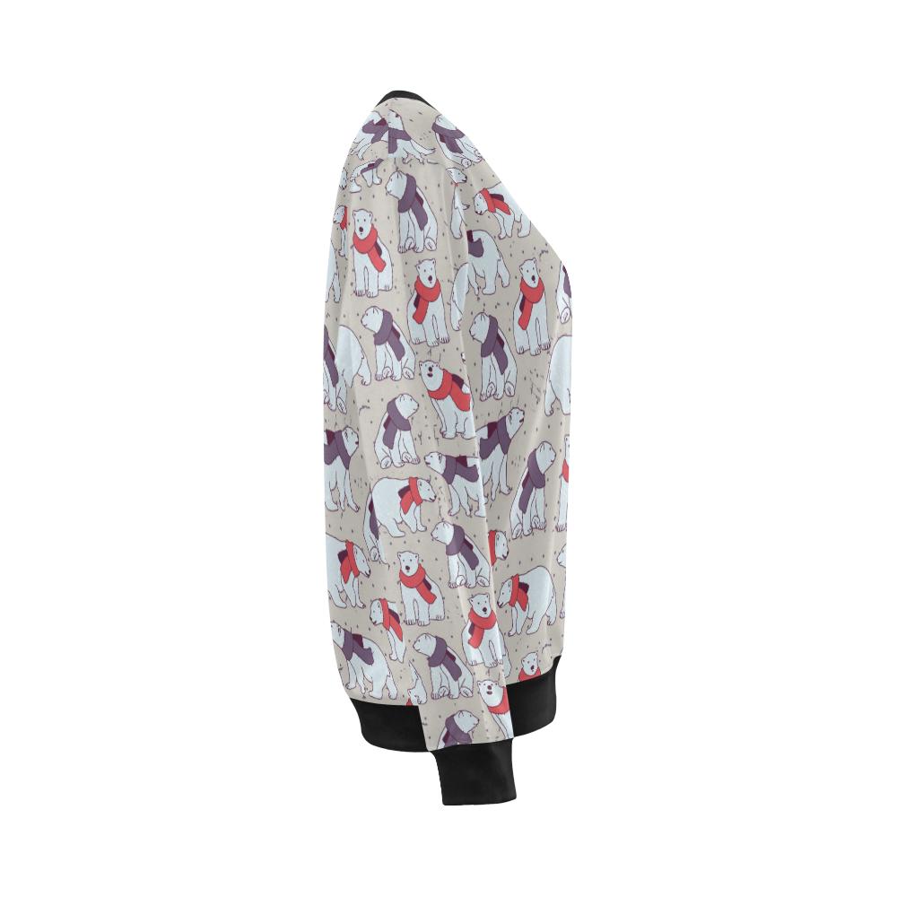 Polar Bear Pattern Print Design PB04 Women Long Sleeve Sweatshirt-JorJune
