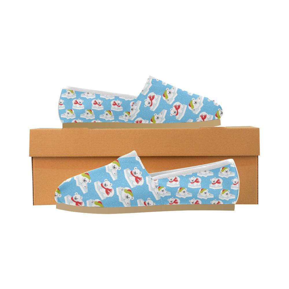 Polar Bear Pattern Print Design PB06 Women Casual Shoes-JorJune.com