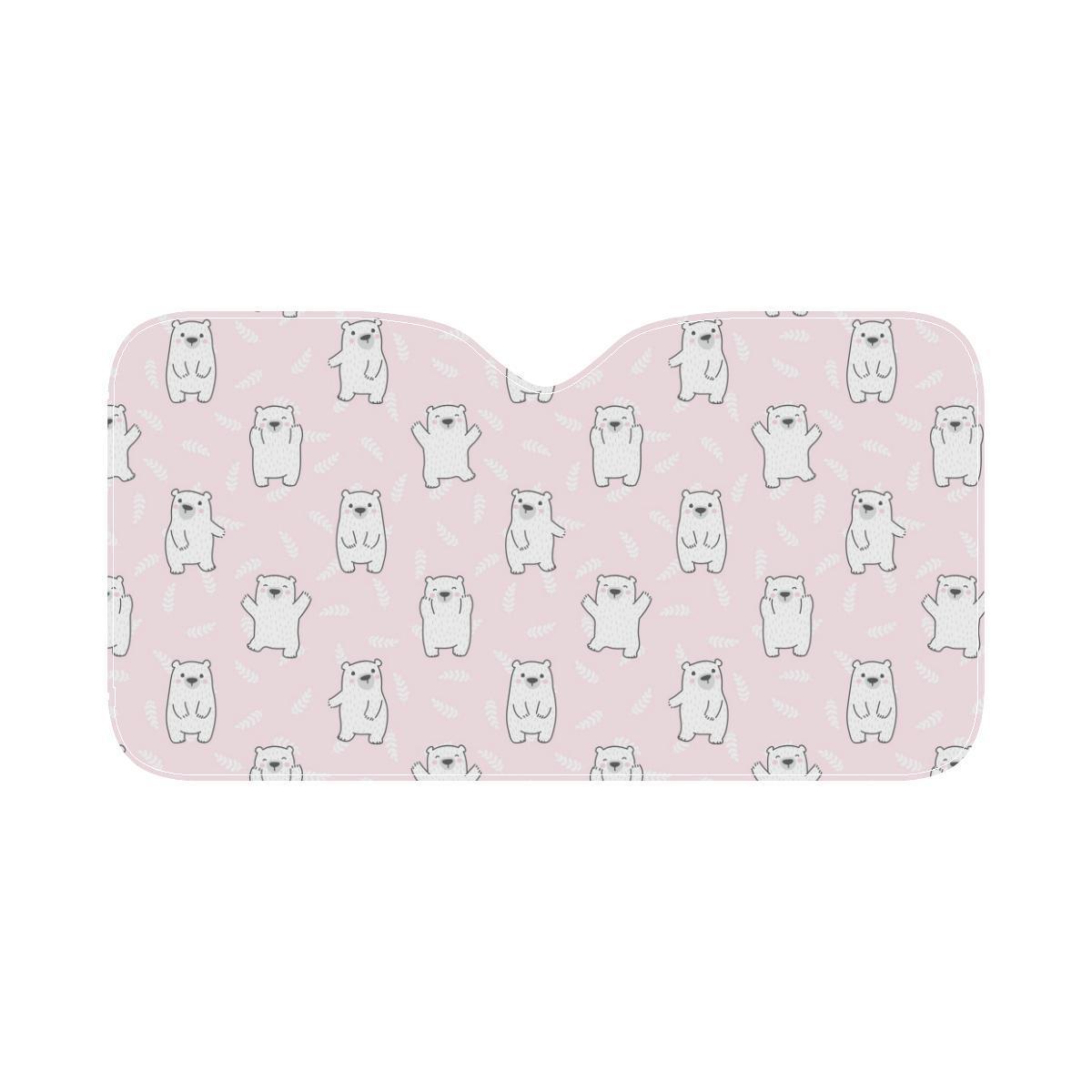 Polar Bear Pattern Print Design PB09 Car Sun Shade-JorJune