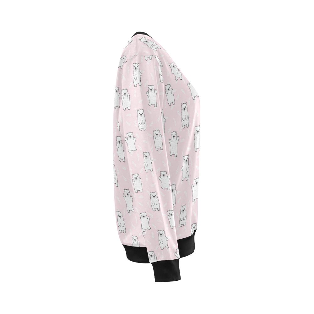 Polar Bear Pattern Print Design PB09 Women Long Sleeve Sweatshirt-JorJune