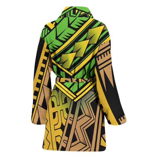 Polynesian Tribal Color Women Bath Robe