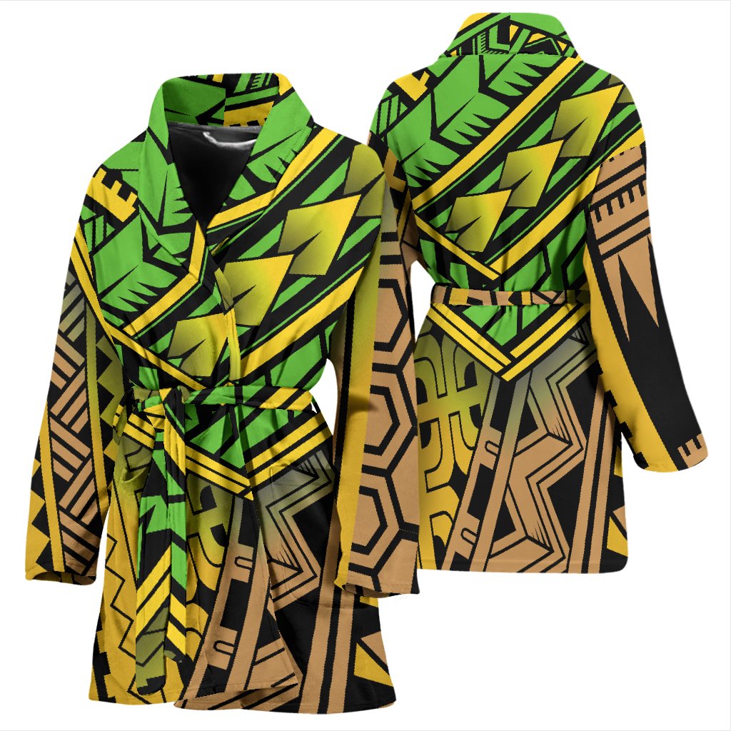Polynesian Tribal Color Women Bath Robe