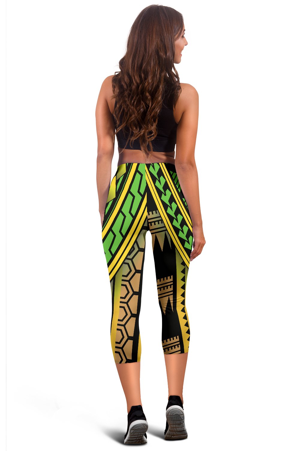 Polynesian Tribal Color Women Capris