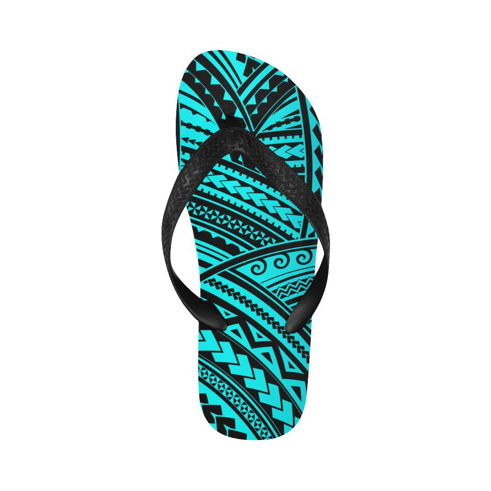 Polynesian Tribal Flip Flops-JorJune