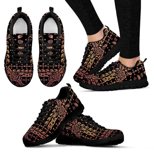 Polynesian Tribal Hibiscus Hawaiian Women Sneakers