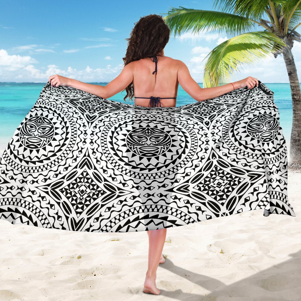 Polynesian Tribal Mask Sarong Pareo Wrap