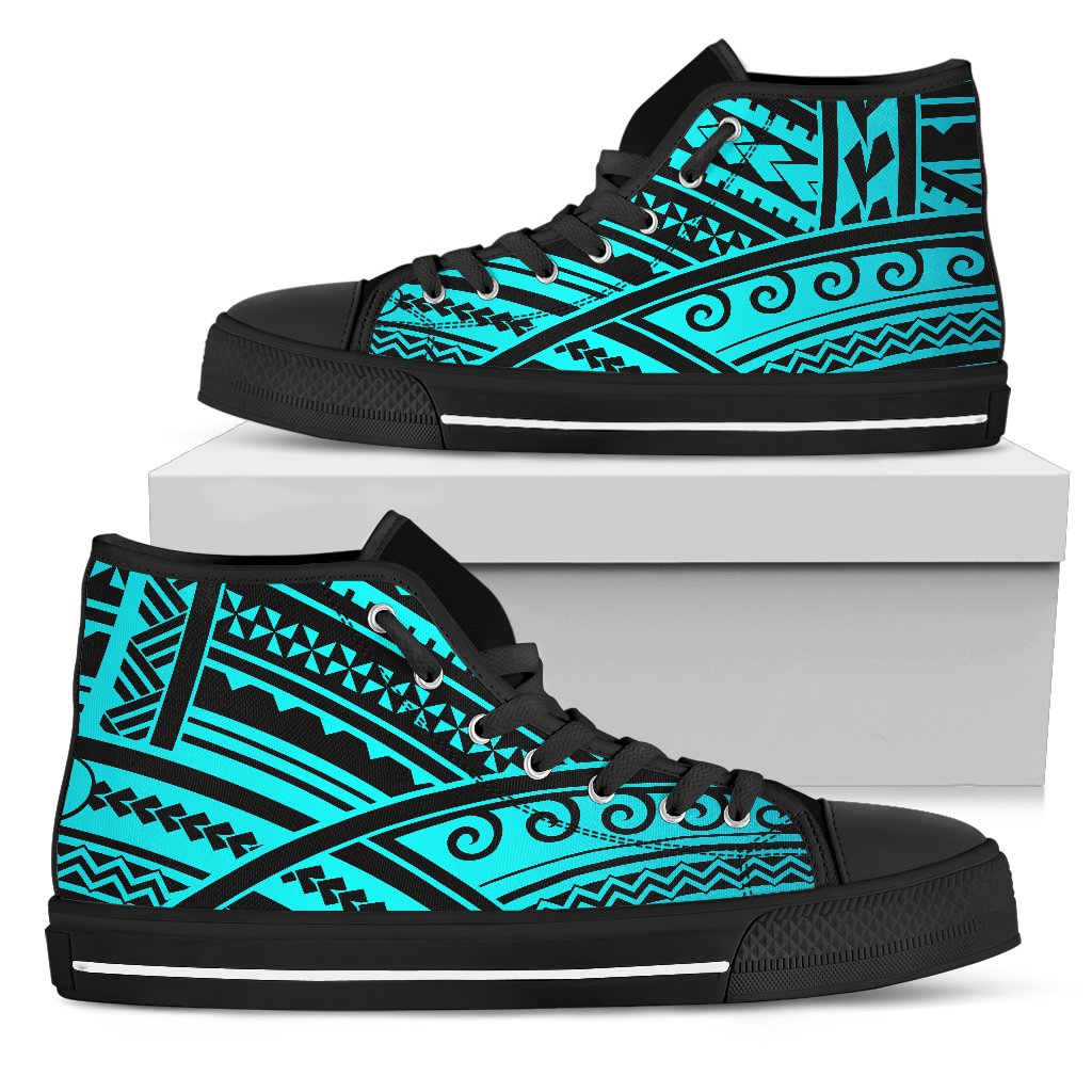 Polynesian Tribal Men High Top Shoes