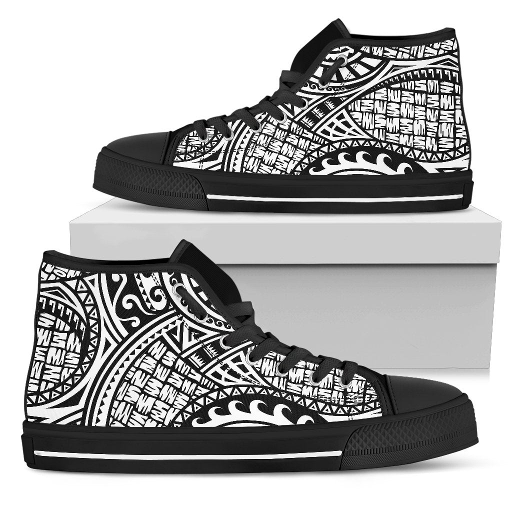 Polynesian Tribal Pattern Men High Top Shoes