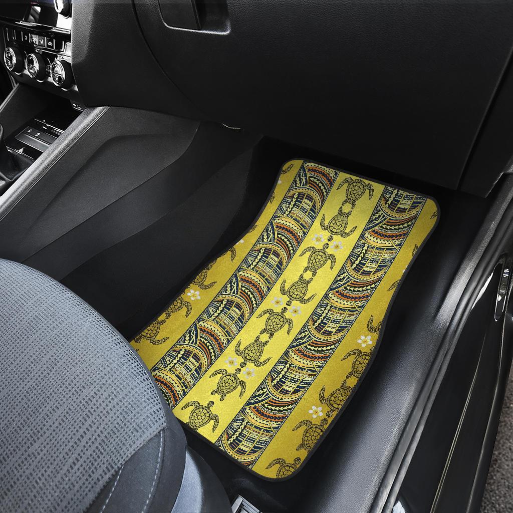 Polynesian Turtle Hawaiian Design Print Car Floor Mats-JORJUNE.COM