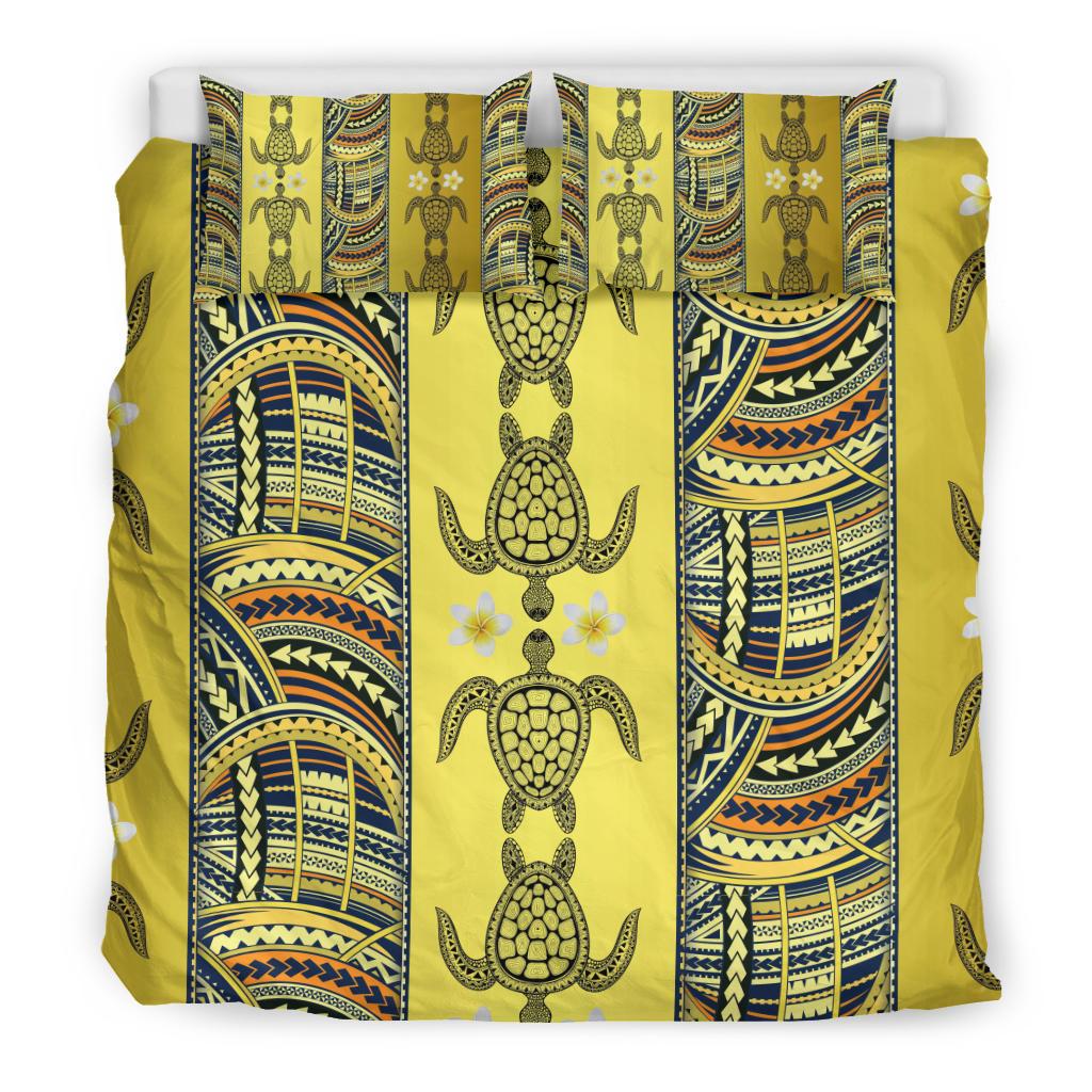 Polynesian Turtle Hawaiian Design Print Duvet Cover Bedding Set-JORJUNE.COM