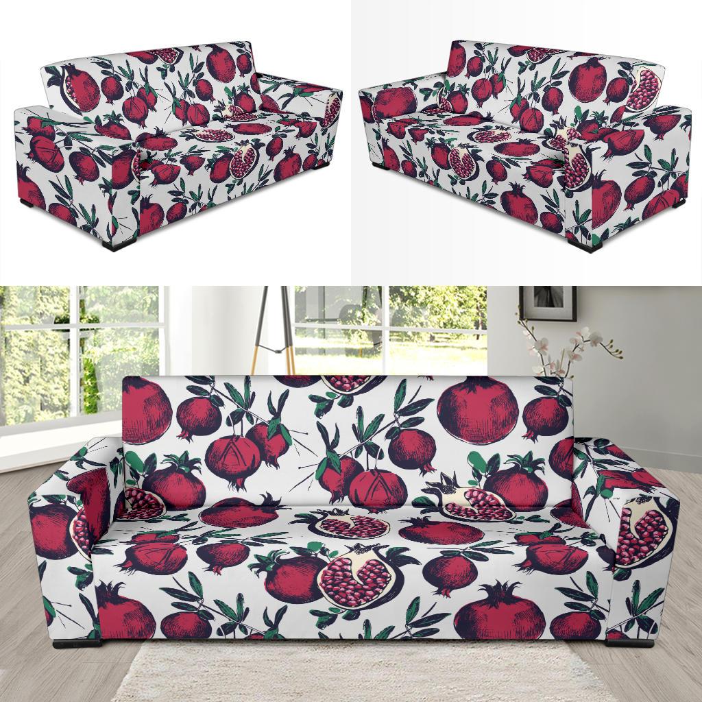 Pomegranate Pattern Print Design PG01 Sofa Slipcover-JORJUNE.COM