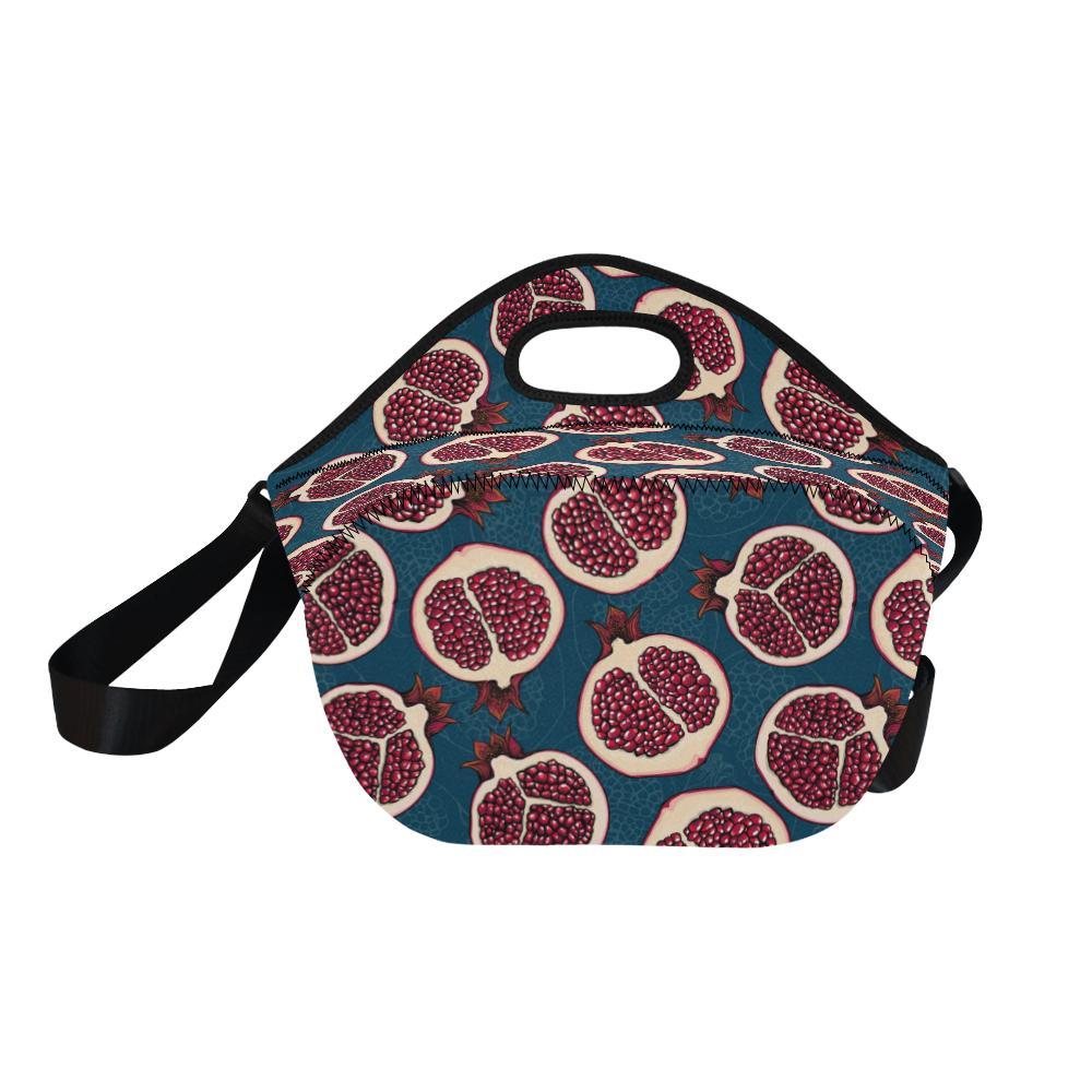 Pomegranate Pattern Print Design PG02 Neoprene Lunch Bag-JorJune