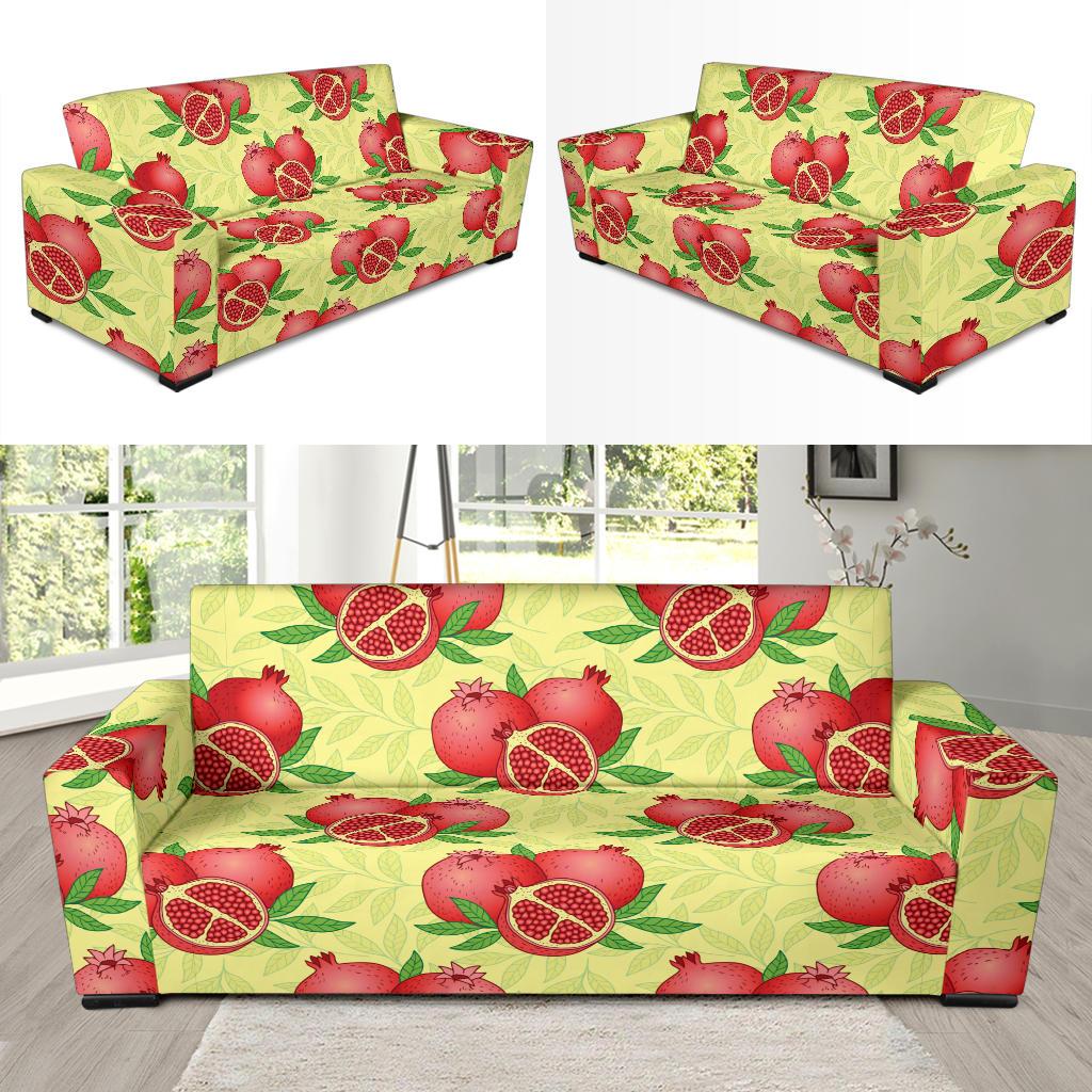 Pomegranate Pattern Print Design PG07 Sofa Slipcover-JORJUNE.COM