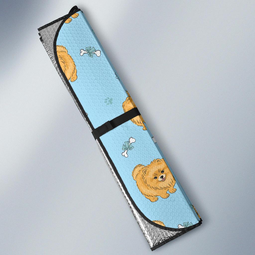 Pomeranians Pattern Print Design A03 Car Sun Shades-JORJUNE.COM