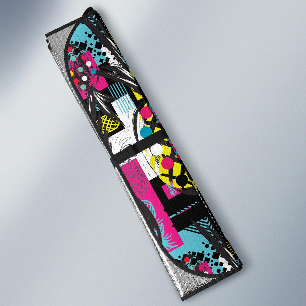 Pop Art Pineapple Pattern Print Design A02 Car Sun Shades-JORJUNE.COM
