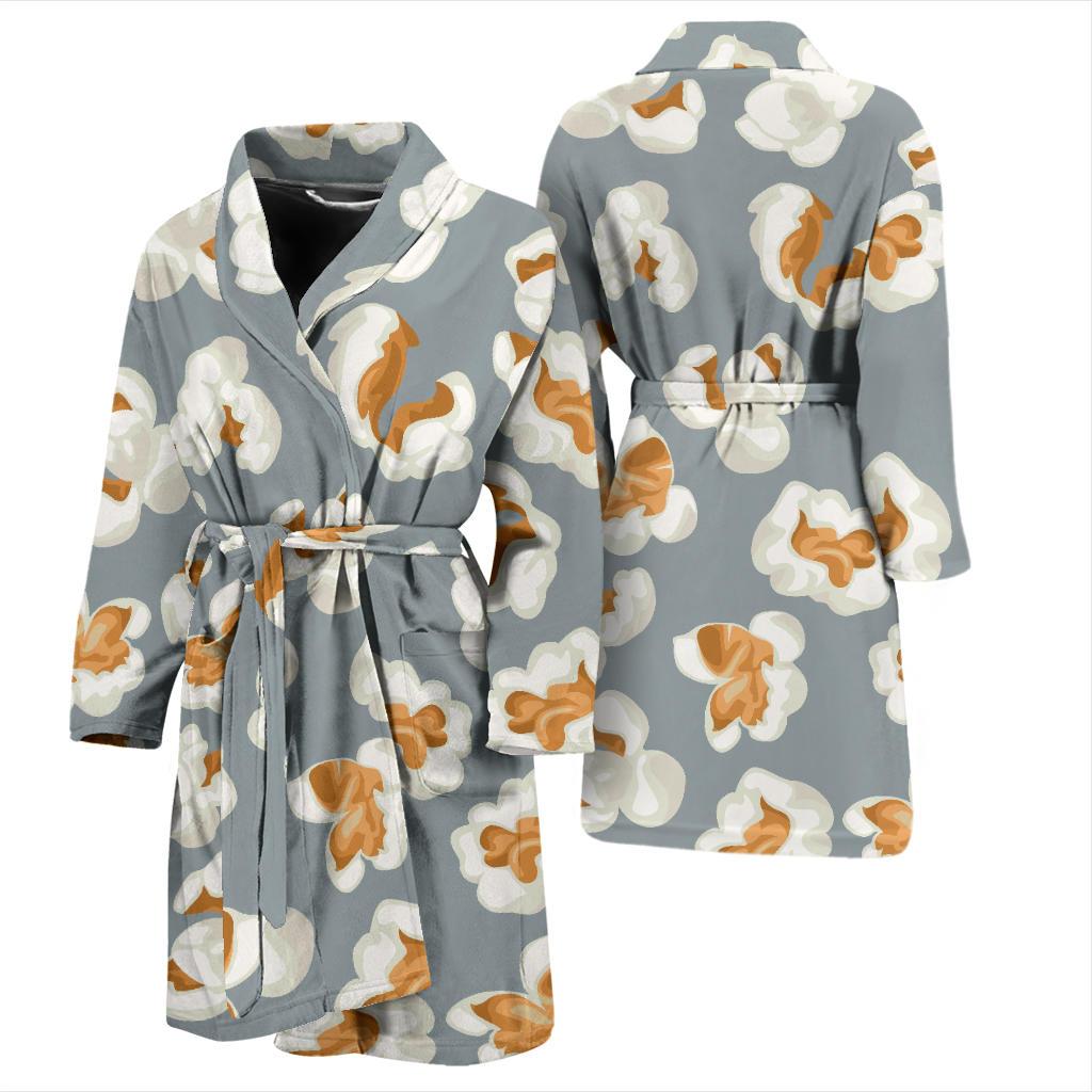 Popcorn Pattern Print Design A05 Men Bathrobe-JORJUNE.COM