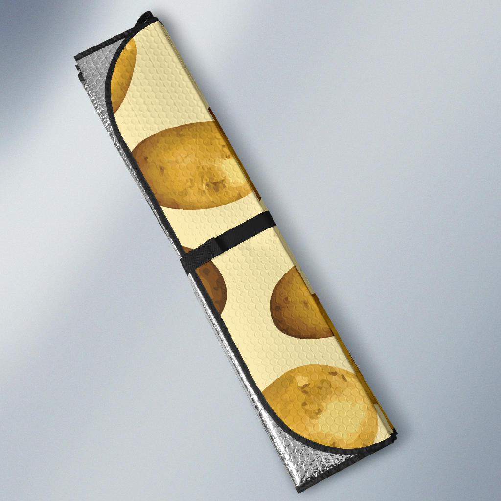Potato Pattern Print Design A01 Car Sun Shades-JORJUNE.COM