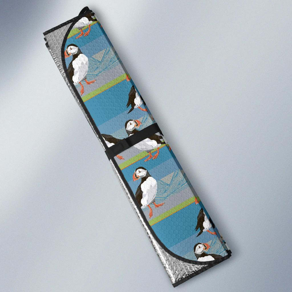 Puffin Pattern Print Design A01 Car Sun Shades-JORJUNE.COM