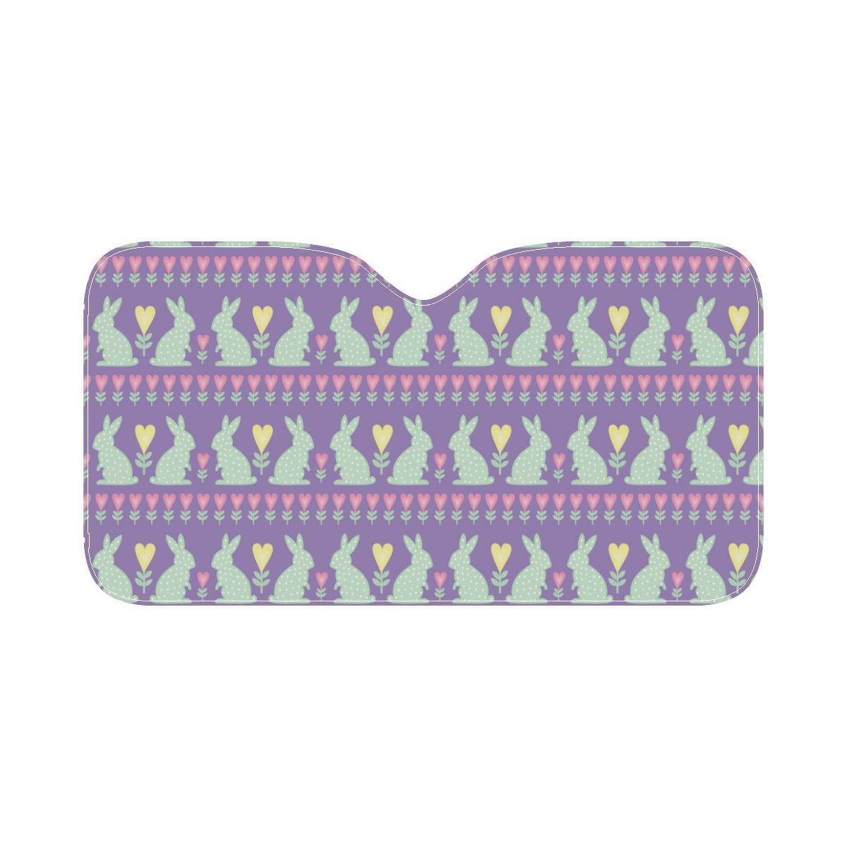 Rabbit Pattern Print Design RB01 Car Sun Shade-JorJune