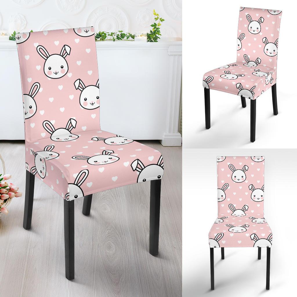 Rabbit Pattern Print Design RB02 Dining Chair Slipcover-JORJUNE.COM