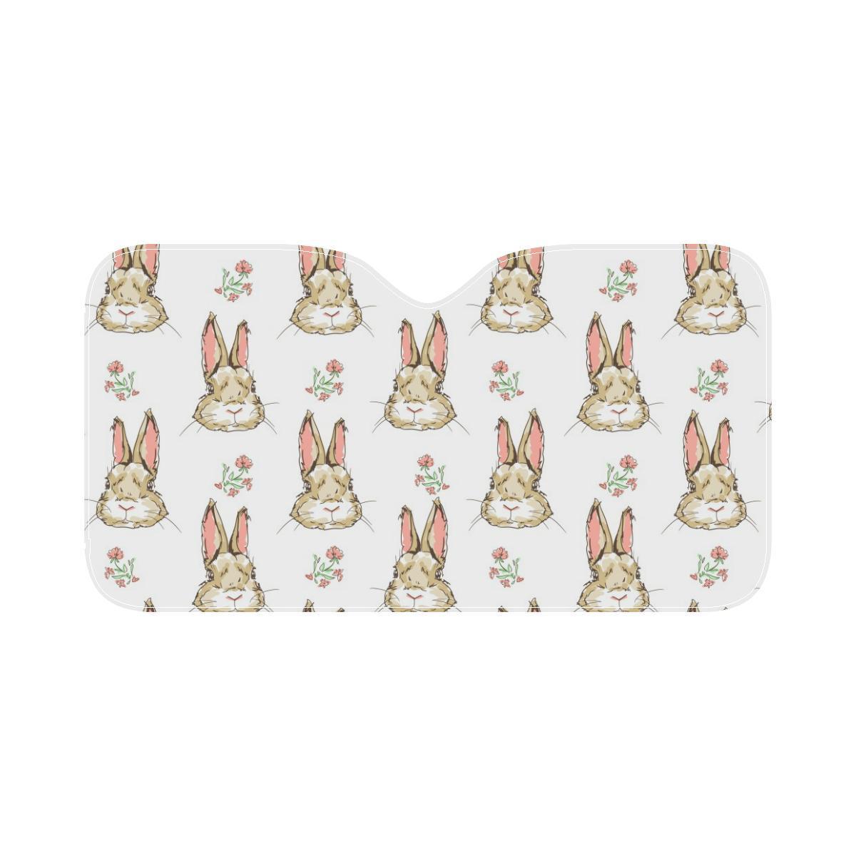 Rabbit Pattern Print Design RB09 Car Sun Shade-JorJune