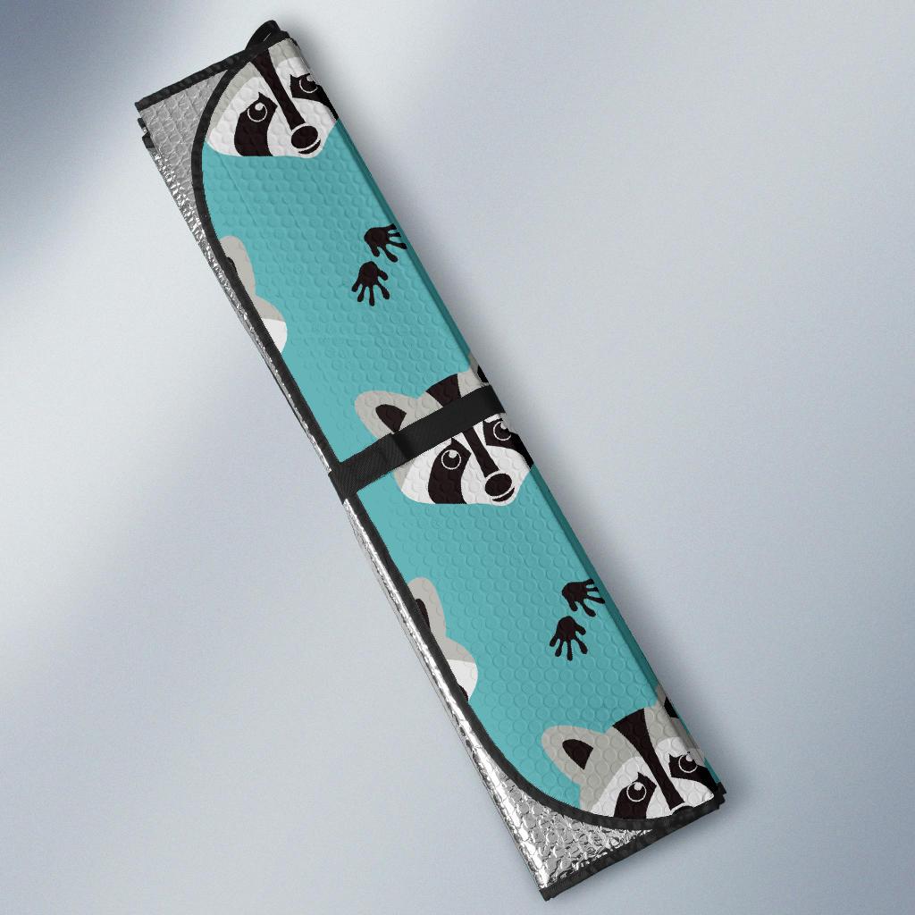 Raccoon Pattern Print Design A01 Car Sun Shades-JORJUNE.COM
