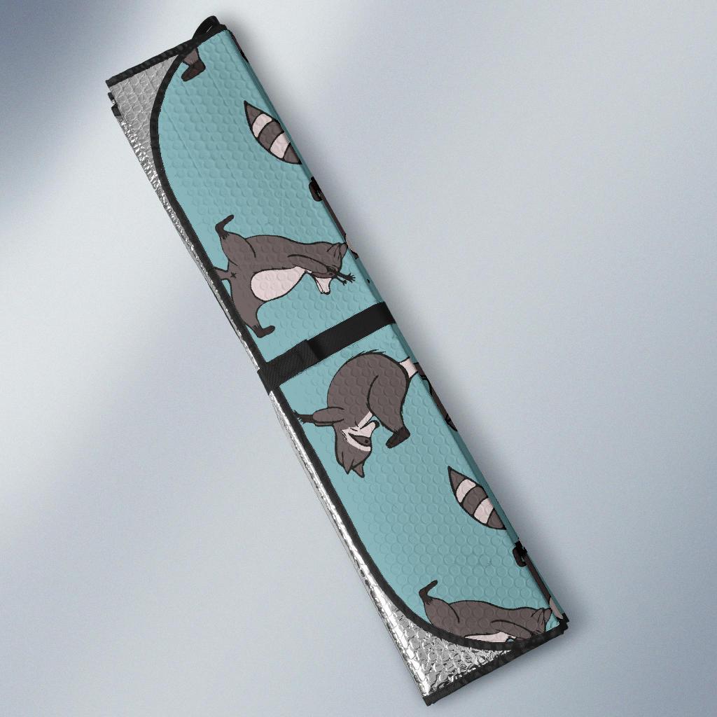 Raccoon Pattern Print Design A07 Car Sun Shades-JORJUNE.COM