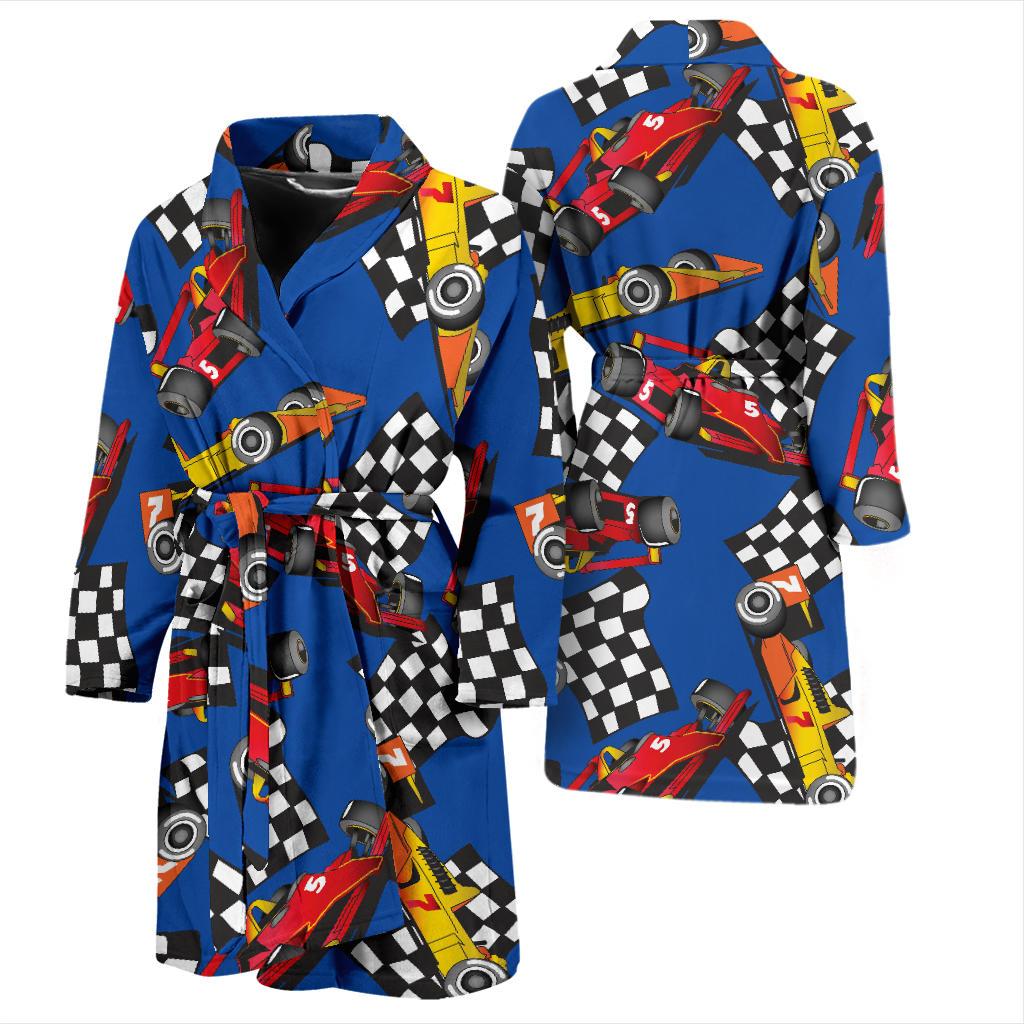 Racing Pattern Print Design A01 Men Bathrobe-JORJUNE.COM