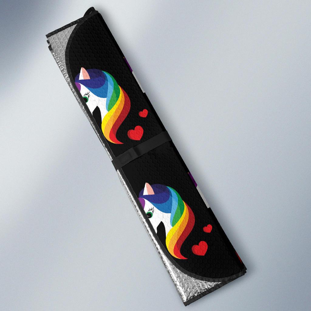 Rainbow Unicorn Pattern Print Design A03 Car Sun Shades-JORJUNE.COM