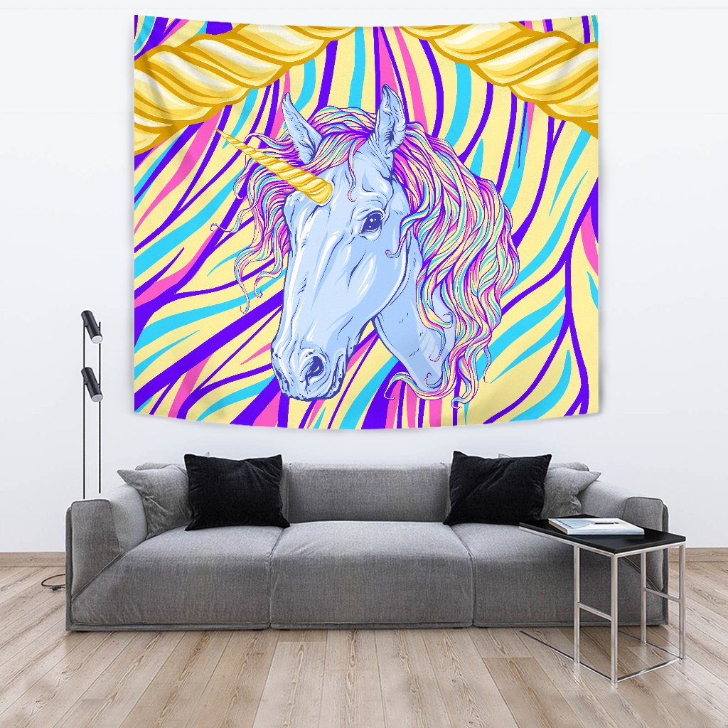 Rainbow Unicorn Wall Tapestry