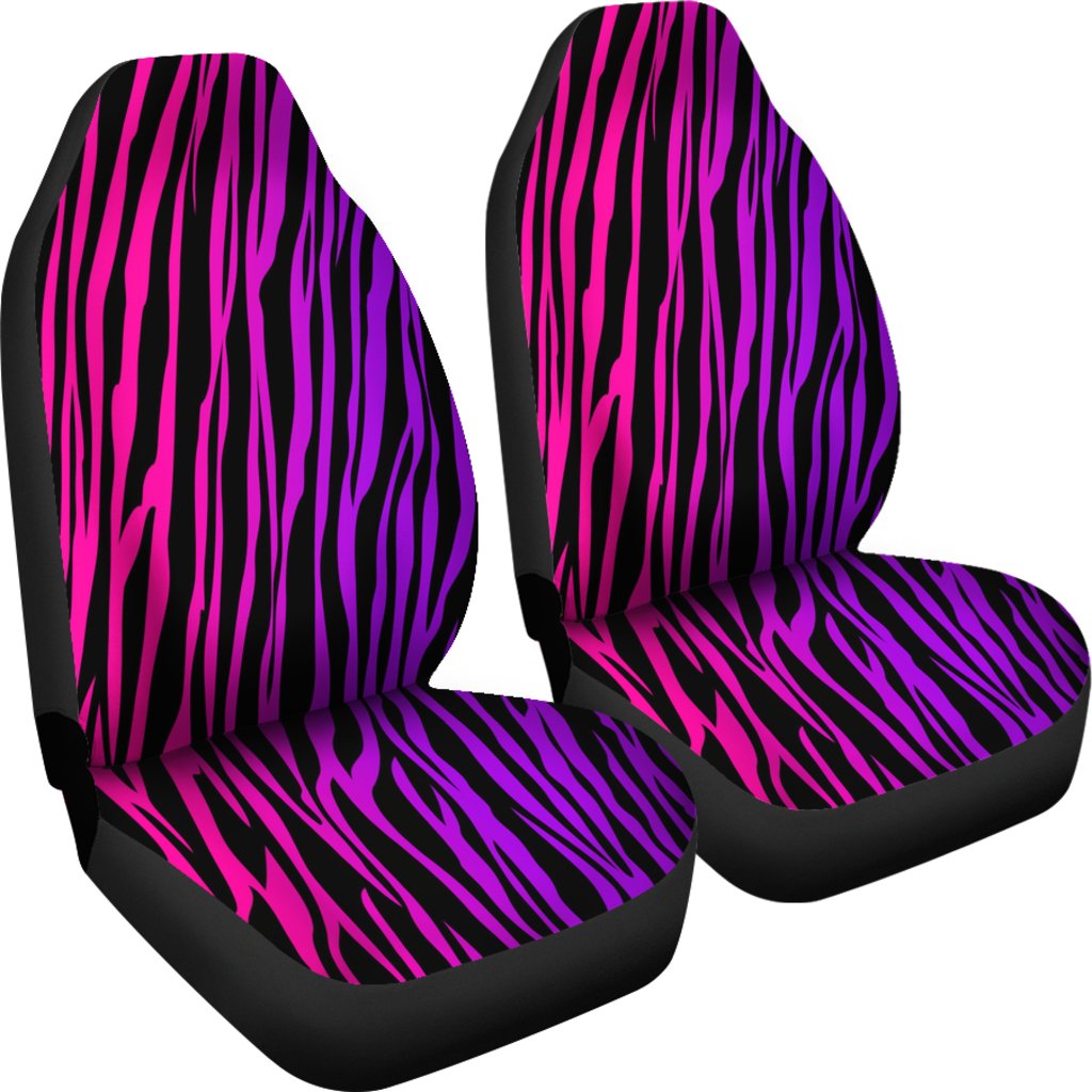 Rainbow Zebra Custom Universal Fit Car Seat Covers