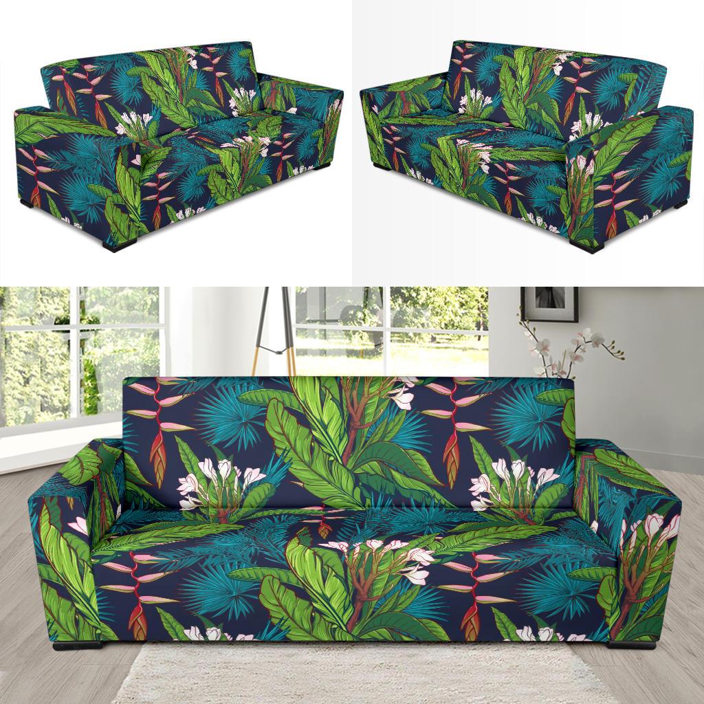 Rainforest Pattern Print Design RF01 Sofa Slipcover-JORJUNE.COM