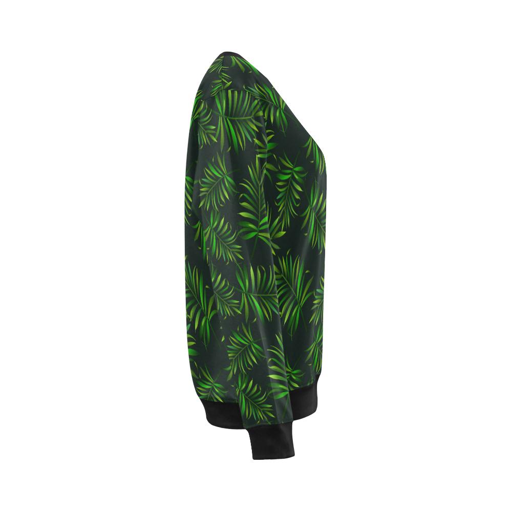 Rainforest Pattern Print Design RF03 Women Long Sleeve Sweatshirt-JorJune