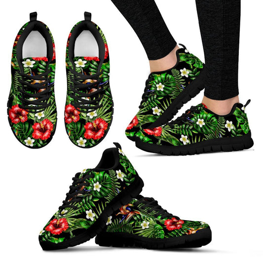 Hawaiian flower red Hibiscus tropical Women Sneakers