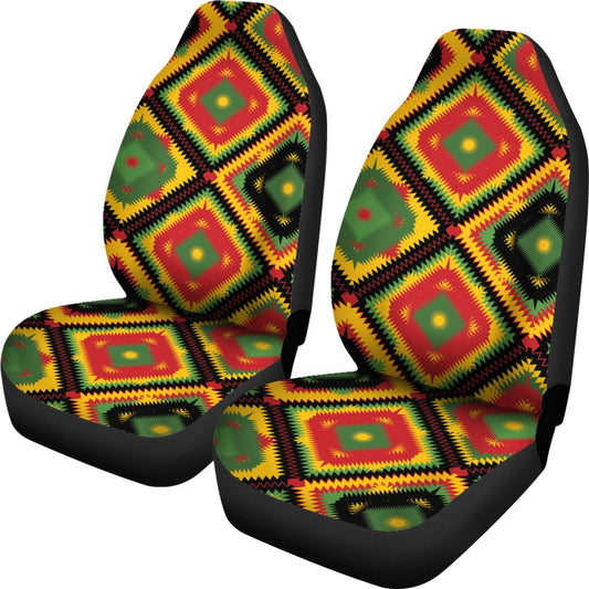 Rasta Reggae Color Pattern Universal Fit Car Seat Covers
